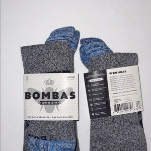 NWT two pairs grey bombas compression socks